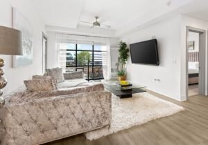 Airbnb Atlanta, Georgia living room area real estate photography.