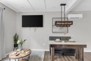 Sandy Springs, Georgia Airbnb real estate photo for living and dining area